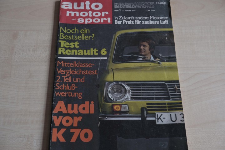 Deckblatt Auto Motor und Sport (01/1971)